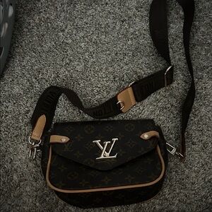 Louis Vuitton Black and Brown Monogram Shoulder Bag
